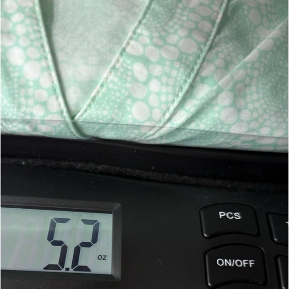 Peter‎ Millar Womens Large Top V-Neck Tunic Button Aqua Green White Coastal - Picture 7 of 7